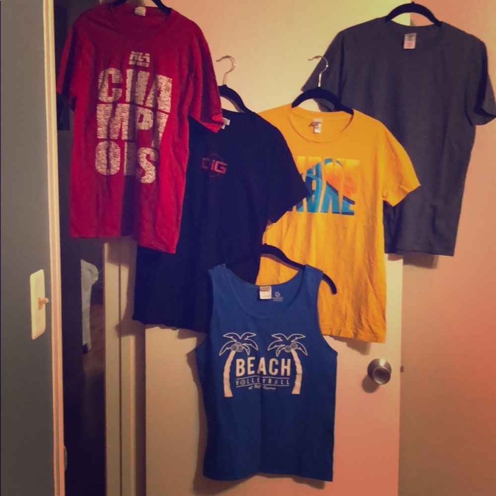 5 Volleyball/sports T-shirts